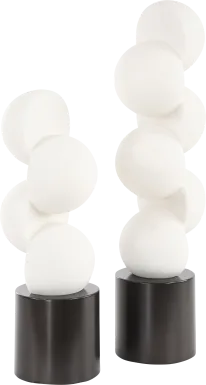 Acesea White Sculpture, Set of 2