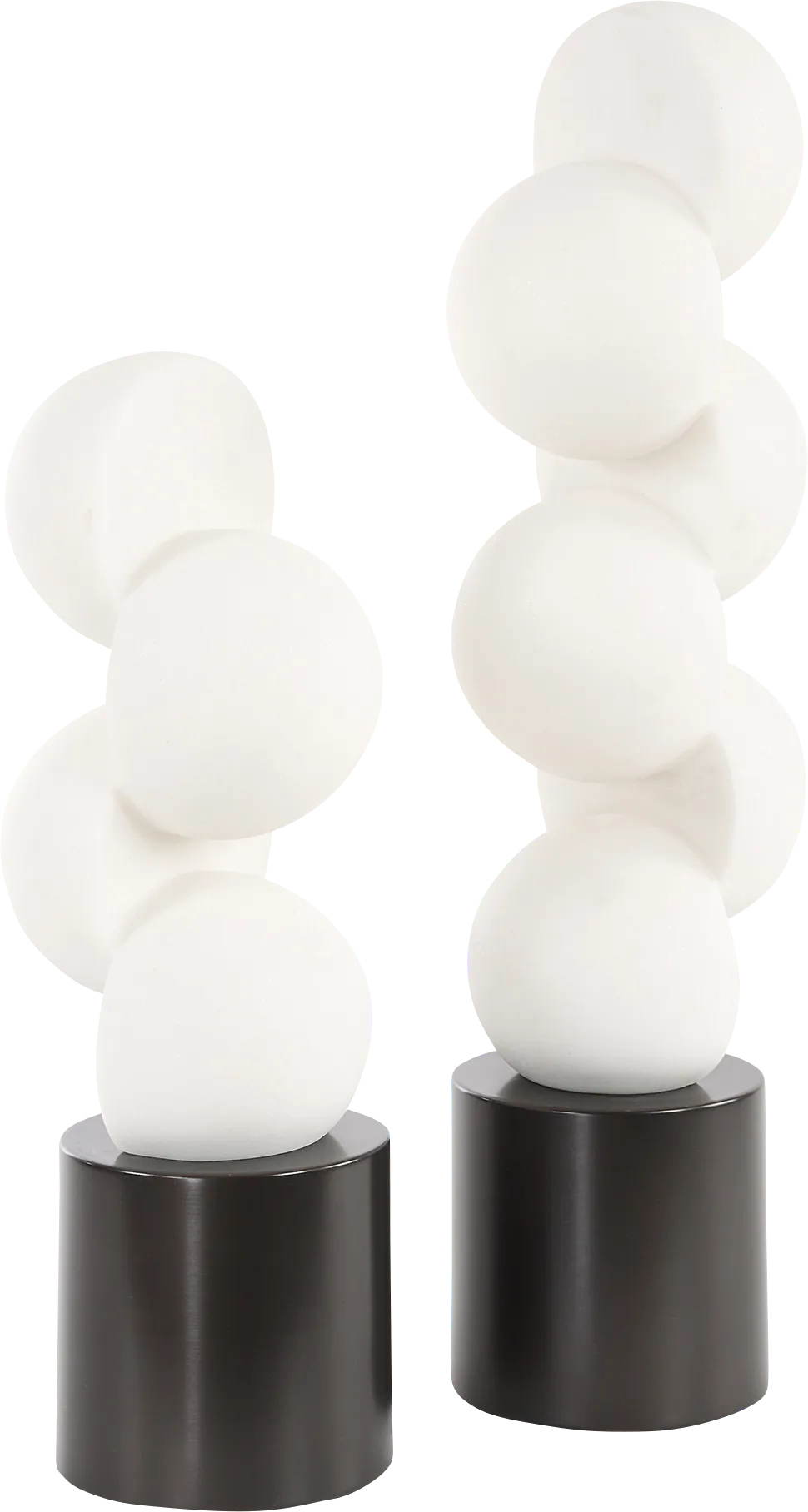 Acesea White Sculpture, Set of 2 - Image 1
