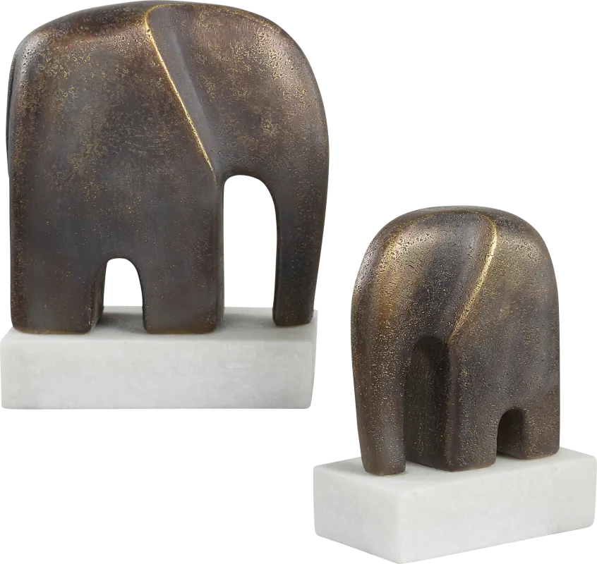 Ascan Bronze Sculpture, Set of 2