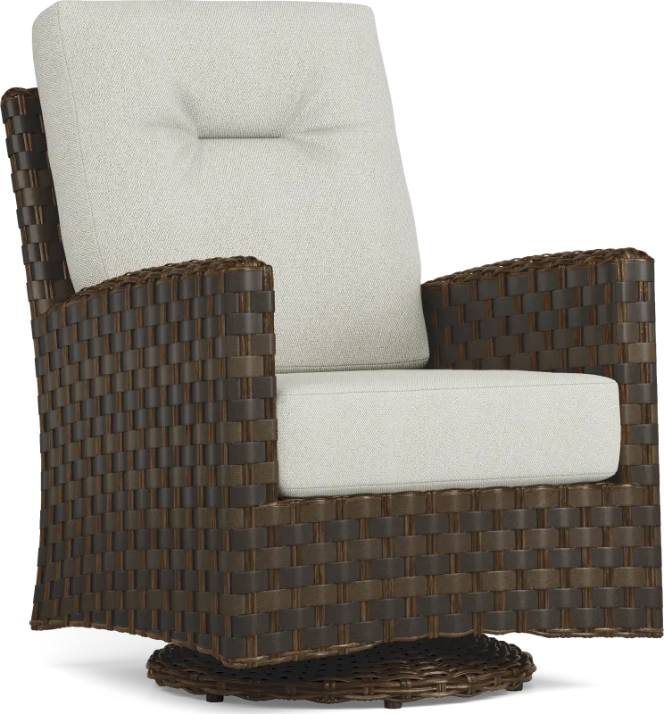 Mantra Brown Outdoor Swivel Chair with Ash Cushions