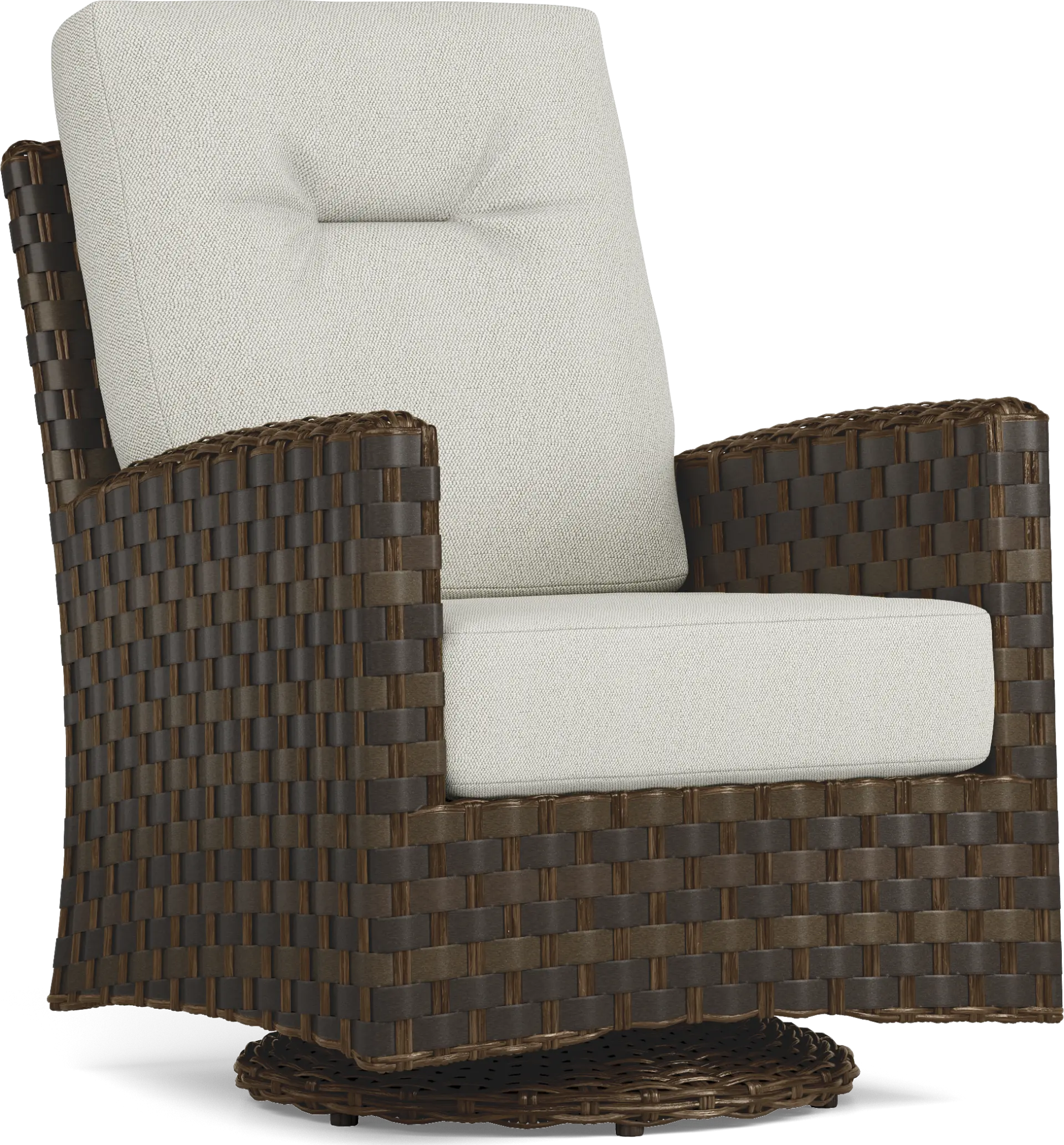 Mantra Brown Outdoor Swivel Chair with Ash Cushions