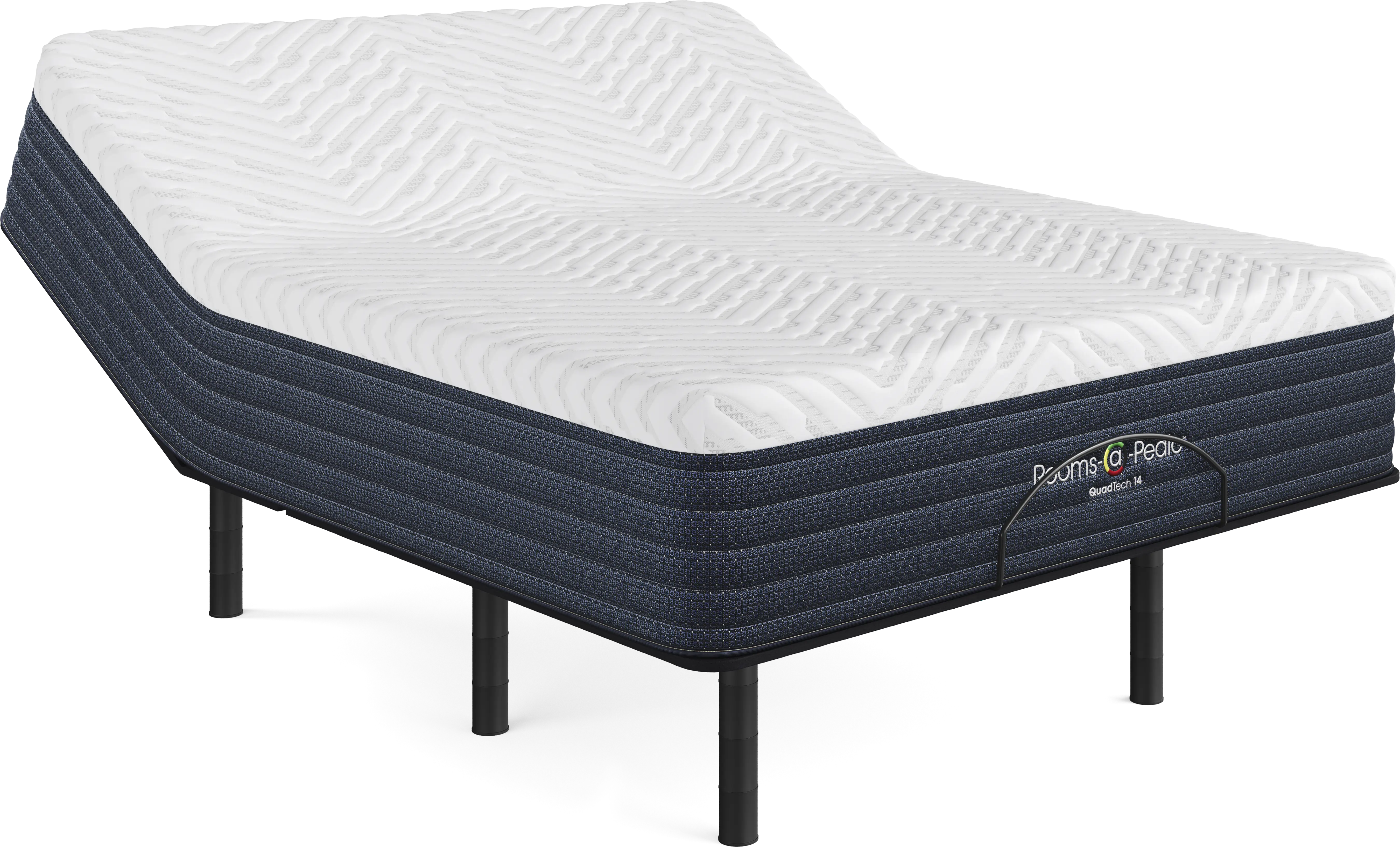 Rooms-a-Pedic QuadTech 14 Queen Mattress with Head Up Only Base - Thumbnail - Image 1