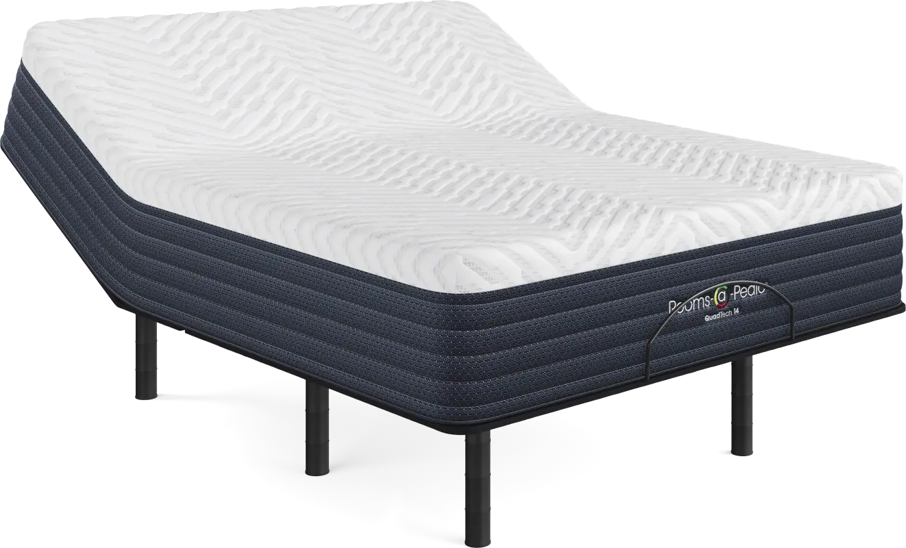 Rooms-a-Pedic QuadTech 14 Queen Mattress with Head Up Only Base