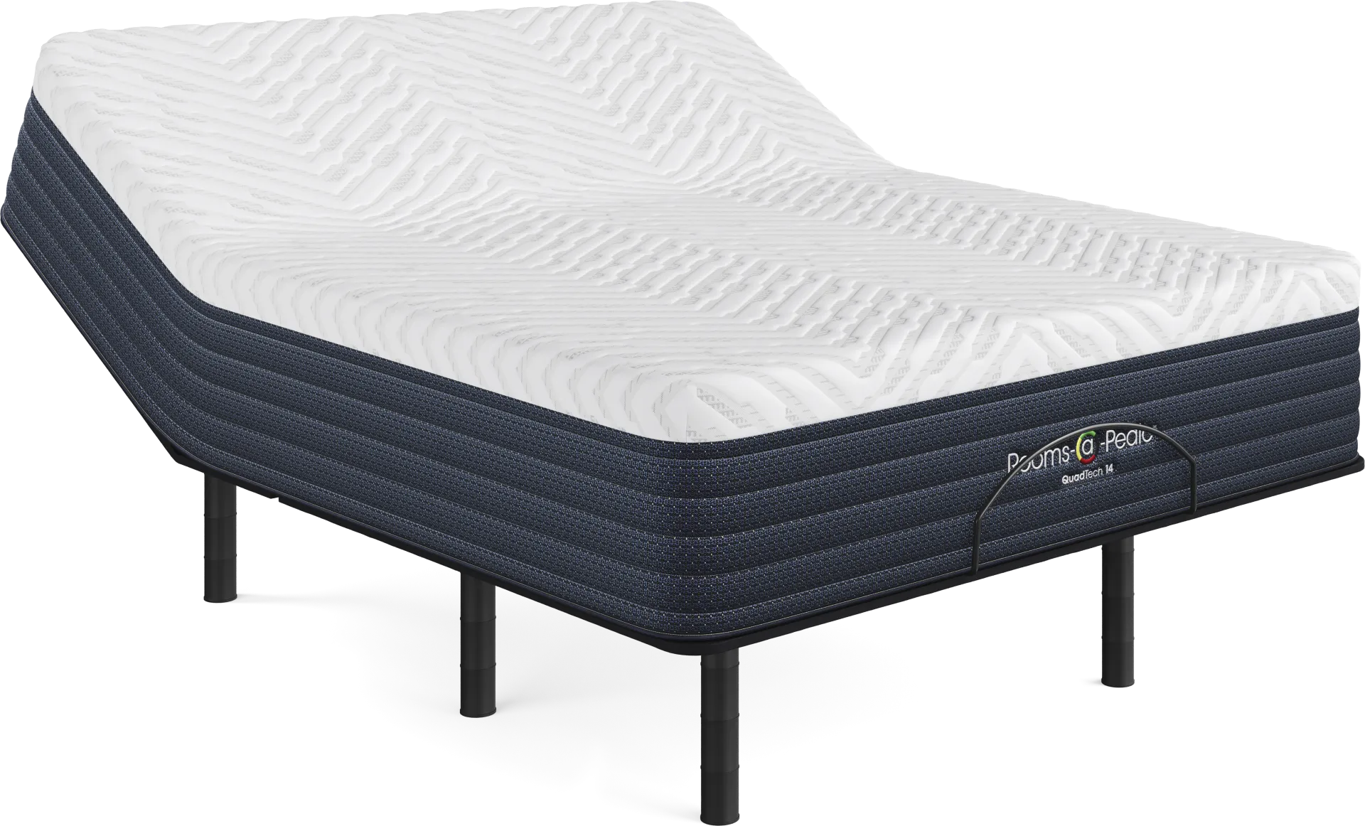 Rooms-a-Pedic QuadTech 14 Queen Mattress with Head Up Only Base - Image 1