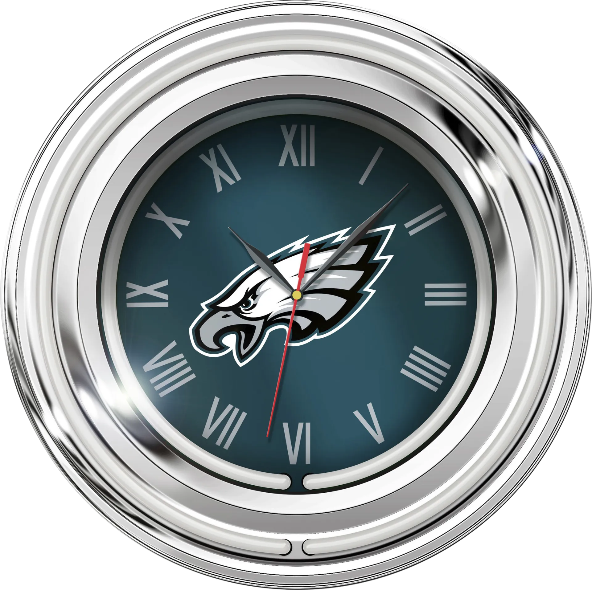 Philadelphia Eagles Green Neon Wall Clock - Image 1