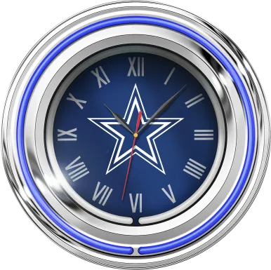 Dallas Cowboys Blue Neon Wall Clock