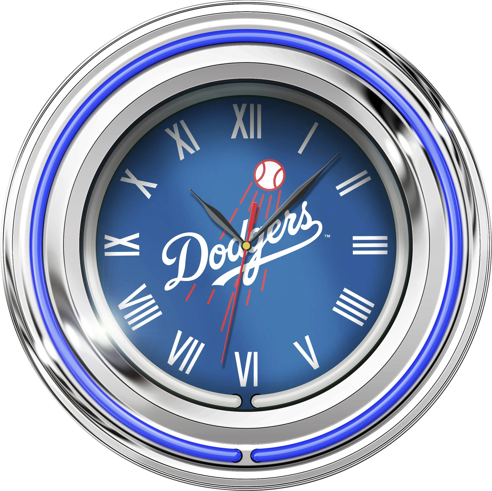 Los Angeles Dodgers Blue Neon Wall Clock - Thumbnail - Image 1