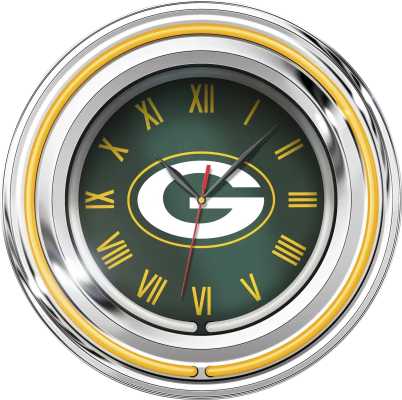 Green Bay Packers Neon Wall Clock