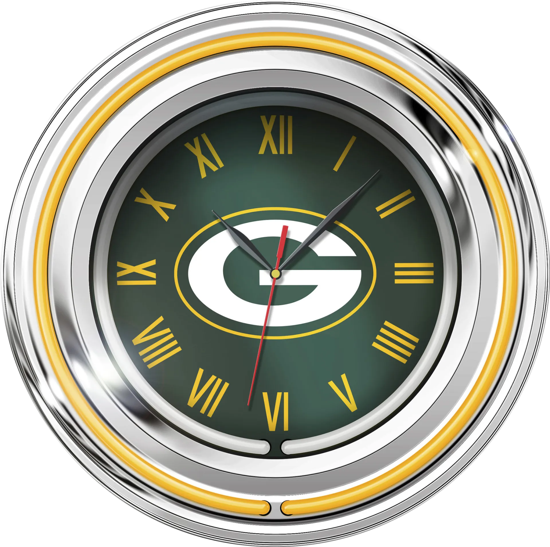 Green Bay Packers Neon Wall Clock - Image 1