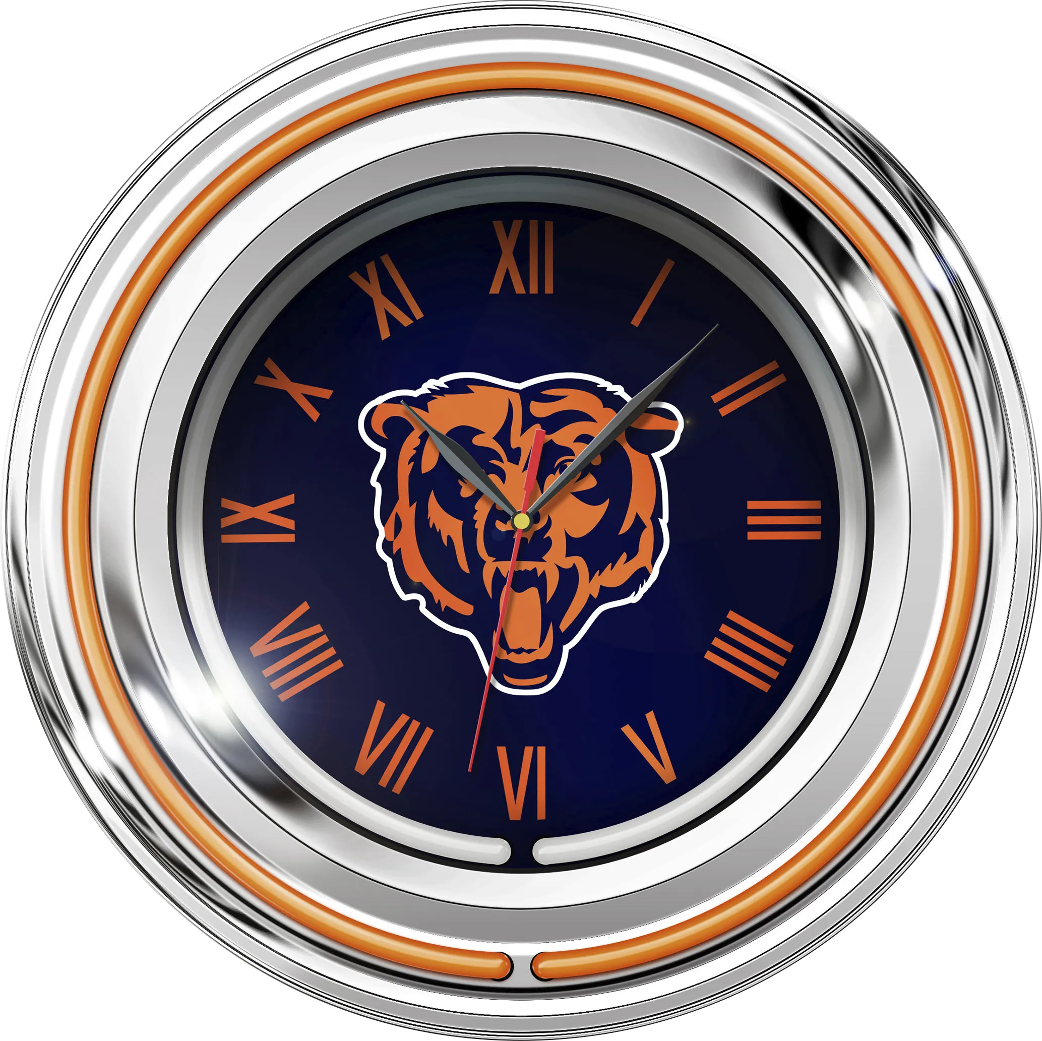 Chicago Bears Blue Neon Wall Clock - Thumbnail - Image 1