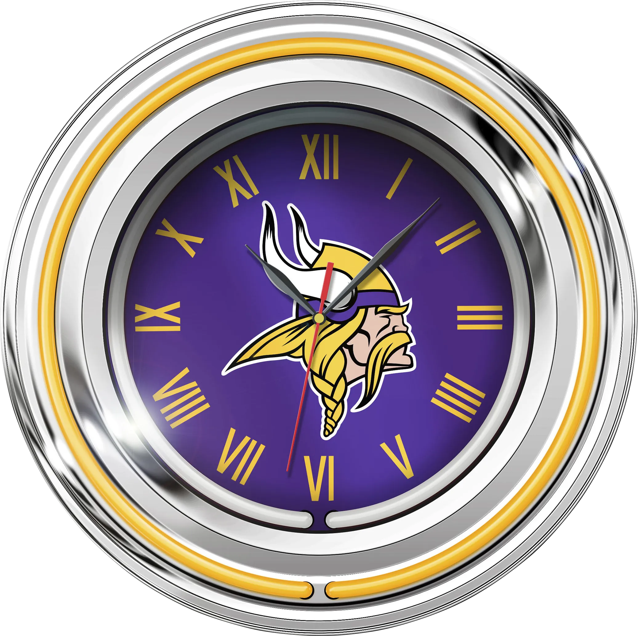 Minnesota Vikings Purple Neon Wall Clock - Thumbnail - Image 1
