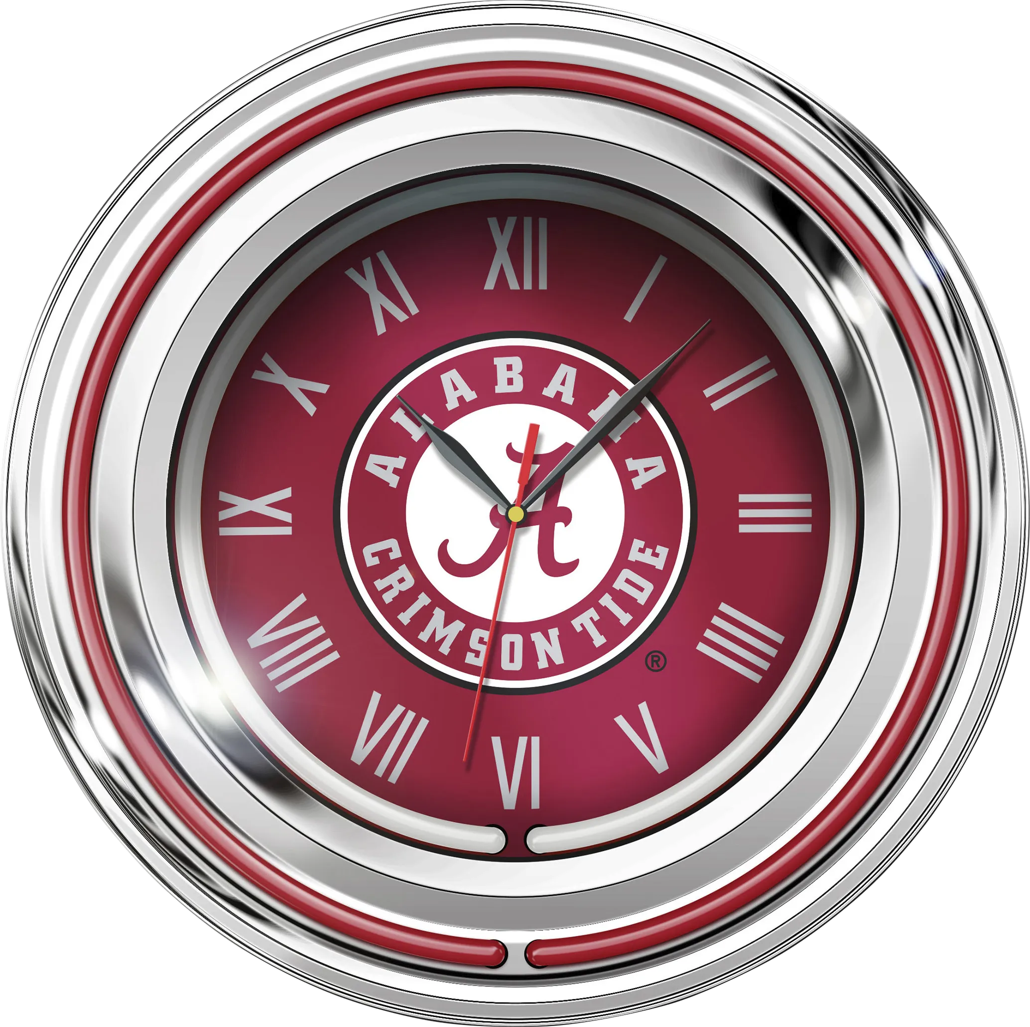 University of Alabama Red Neon Wall Clock - Thumbnail - Image 1