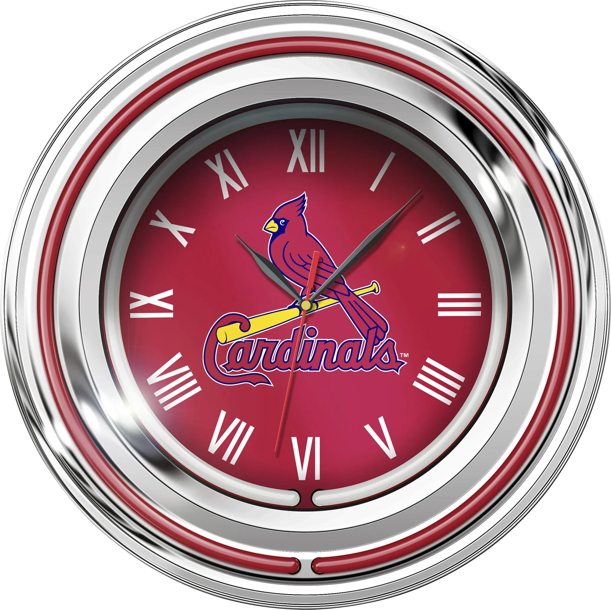 Stl. Cardinals Red Neon Wall Clock - Thumbnail - Image 1