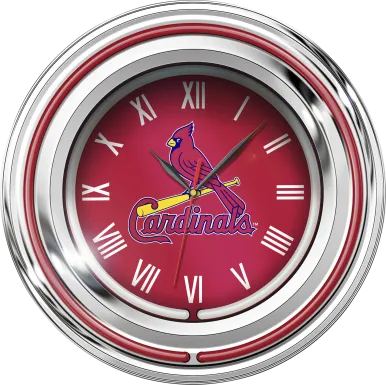 Stl. Cardinals Red Neon Wall Clock