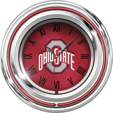 Ohio State Red Neon Wall Clock
