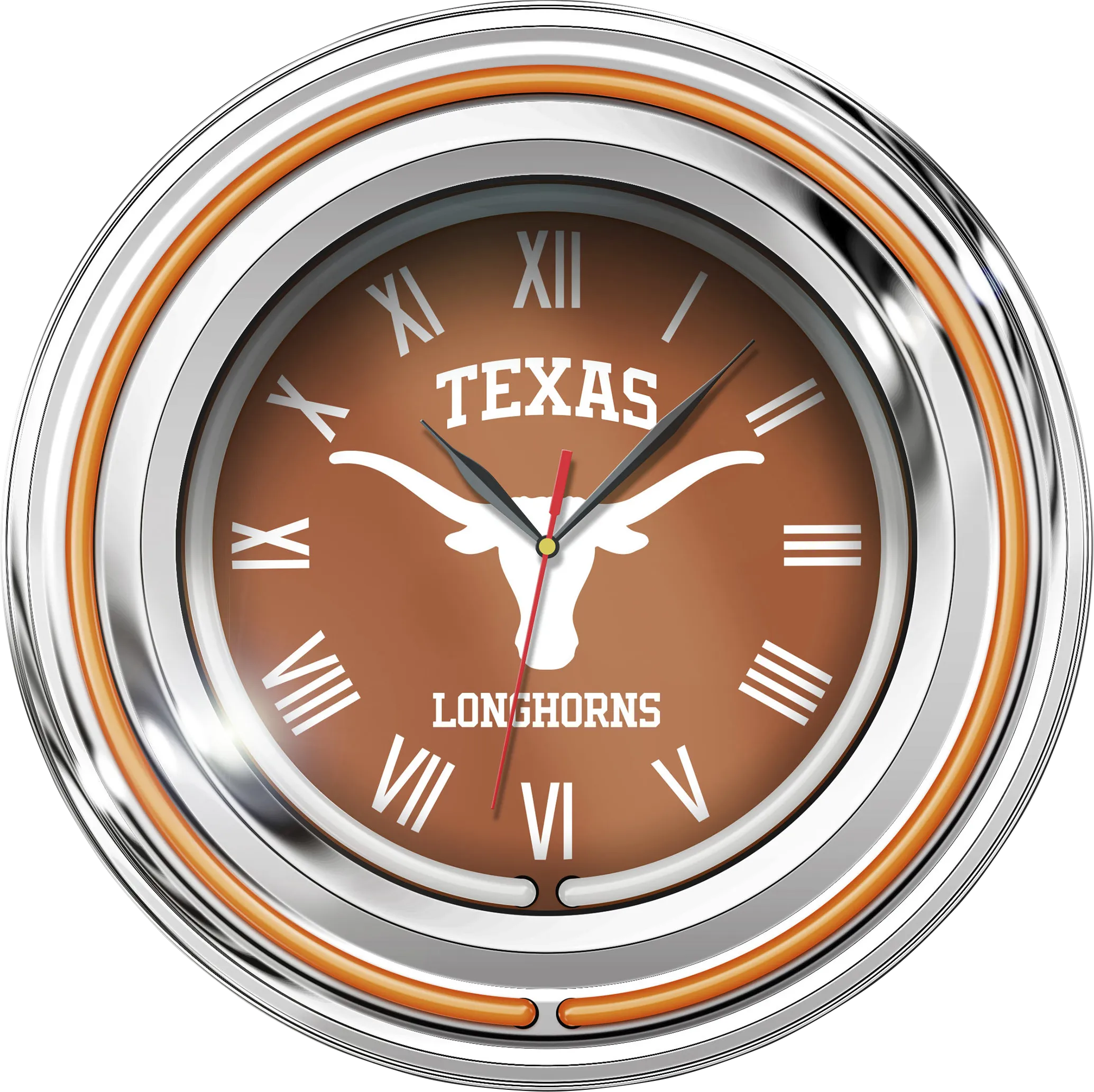 University of Texas Orange Neon Wall Clock - Thumbnail - Image 1