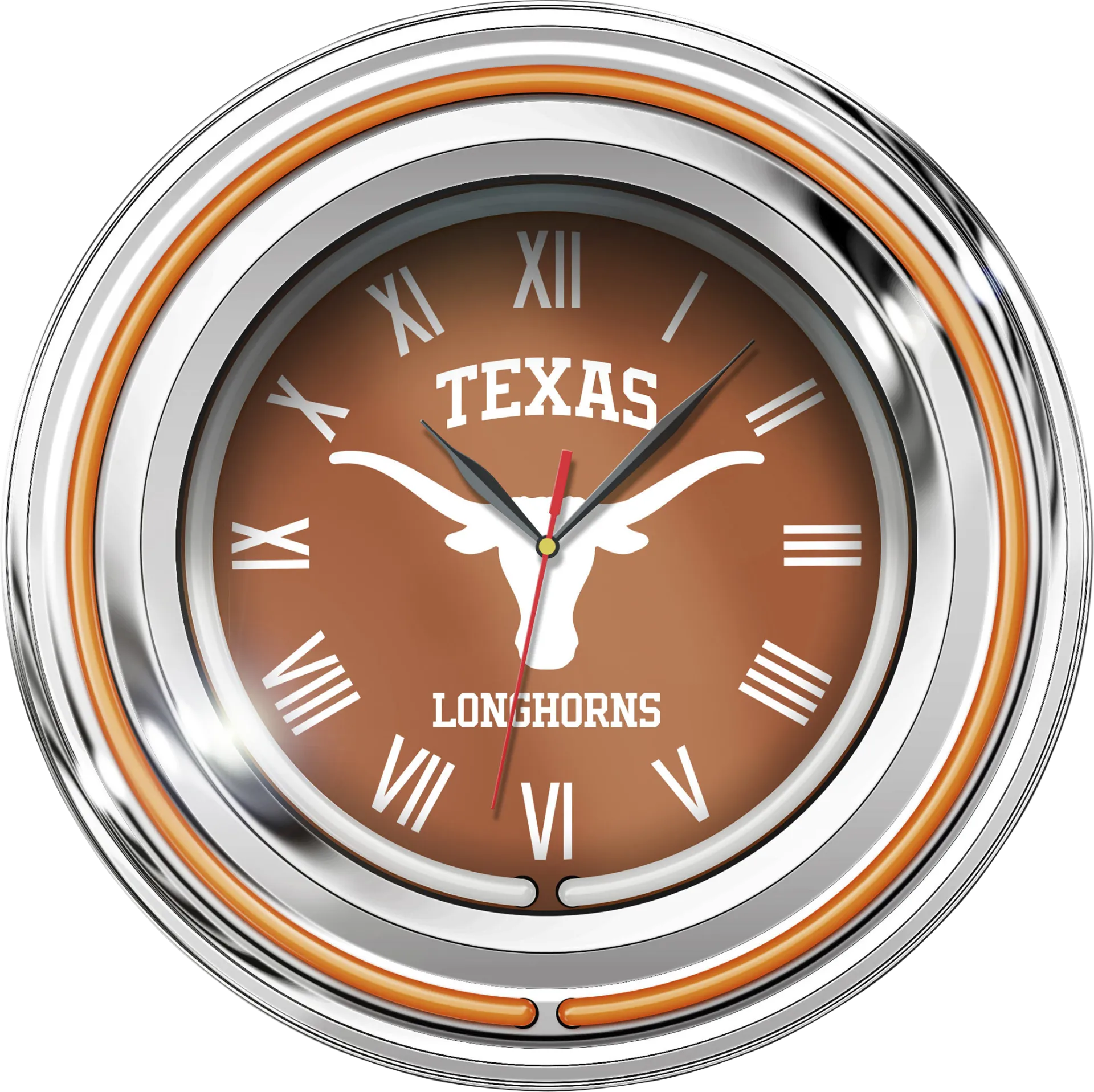 University of Texas Orange Neon Wall Clock - Image 1