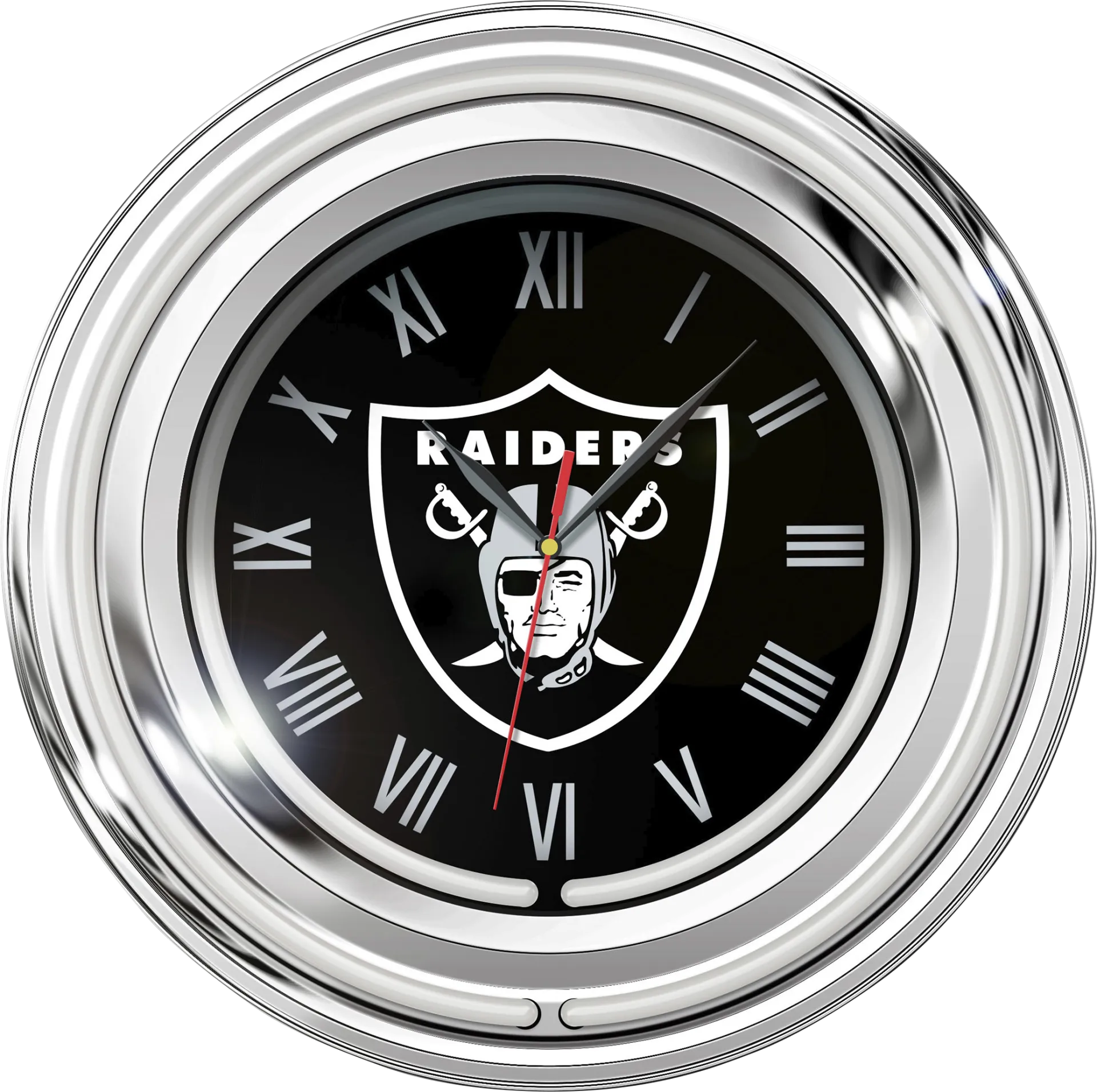Las Vegas Raiders Black Neon Wall Clock - Image 1