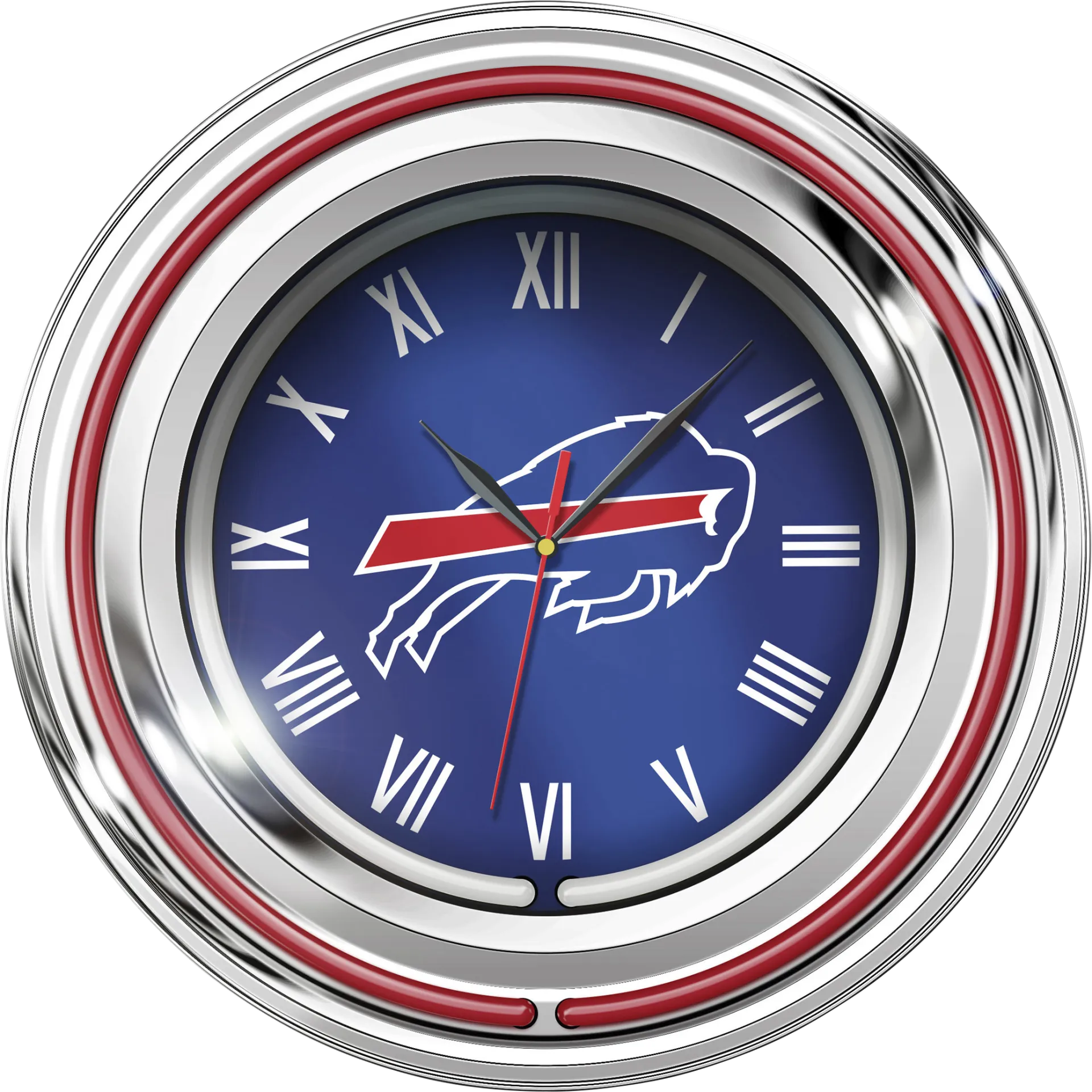 Buffalo Bills Blue Neon Wall Clock - Image 1