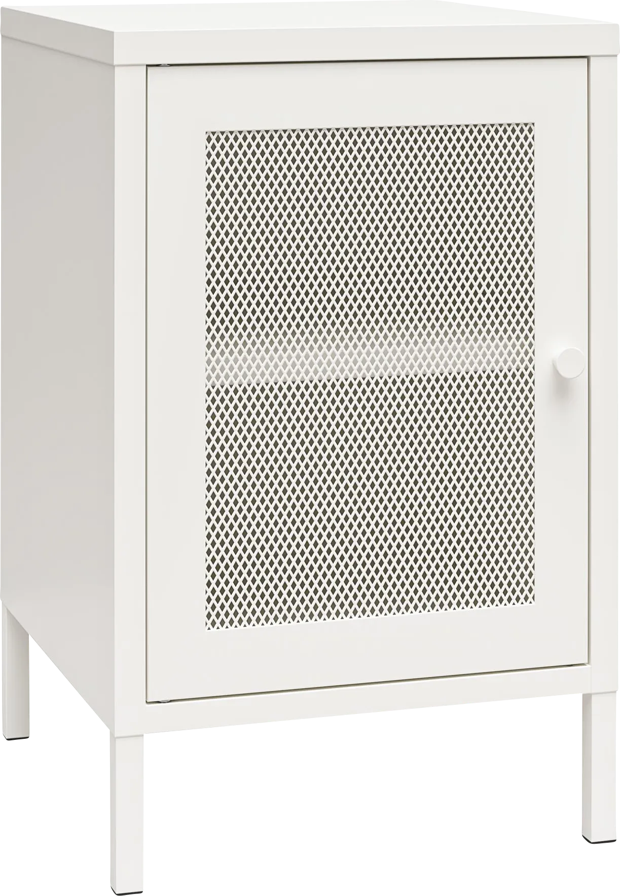 Roaris White Storage End Table - Image 1