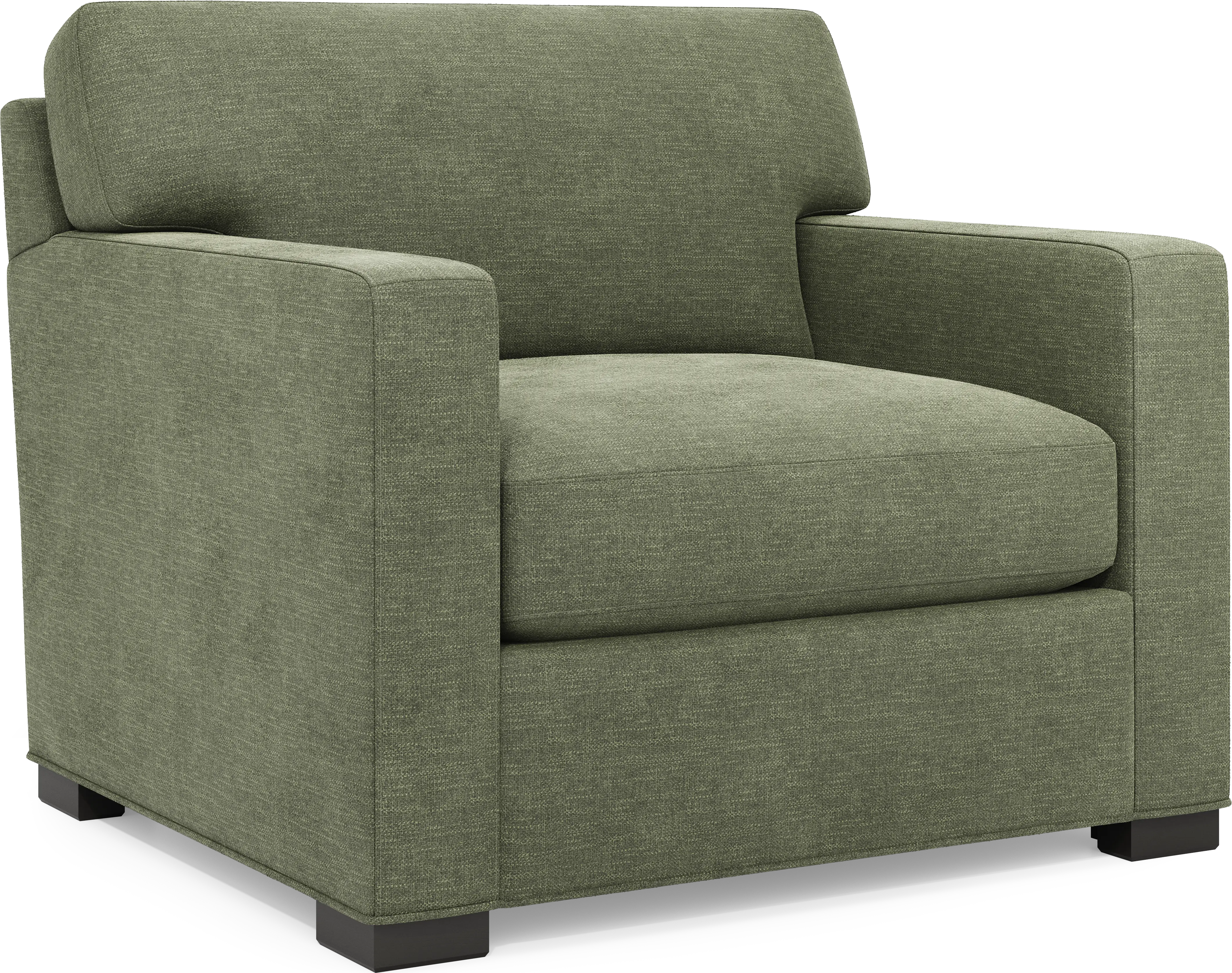 Cindy Crawford Harmonie Avocado Green Chenille Fabric Chair