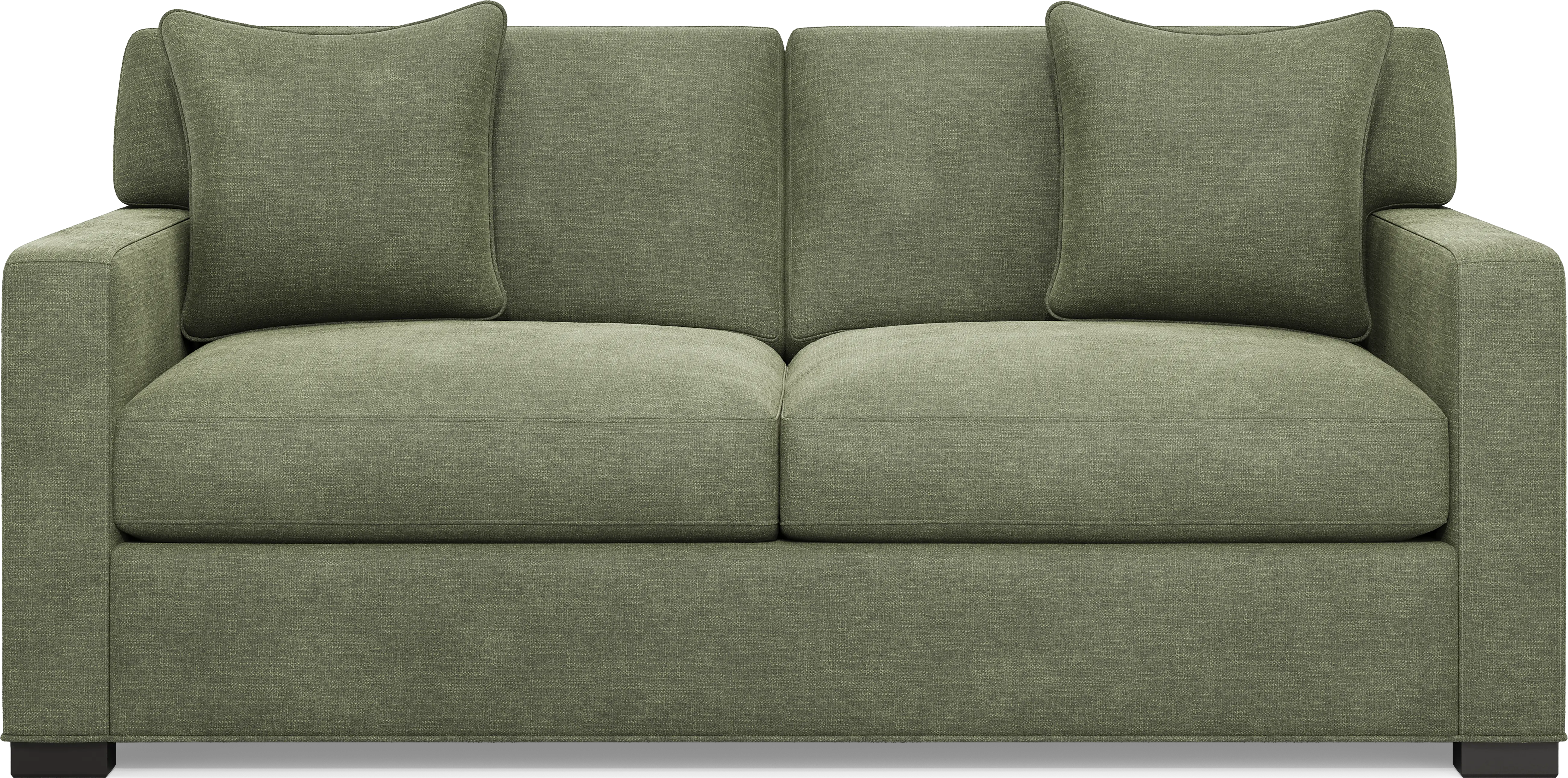 Cindy Crawford Harmonie Avocado Green Chenille Fabric Sleeper Apartment Sofa