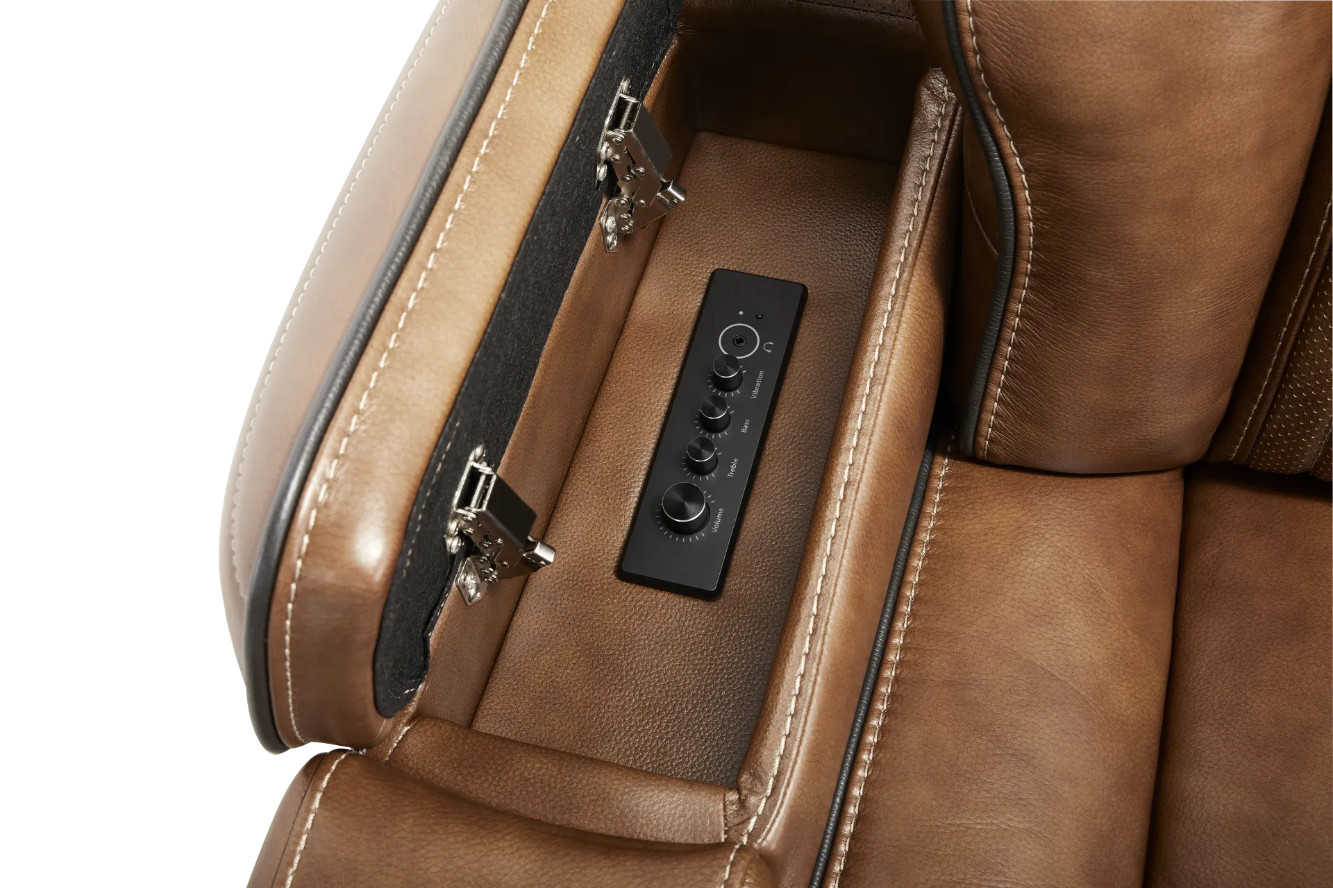 Amplify Brown Leather Triple Power Recliner - Image 31
