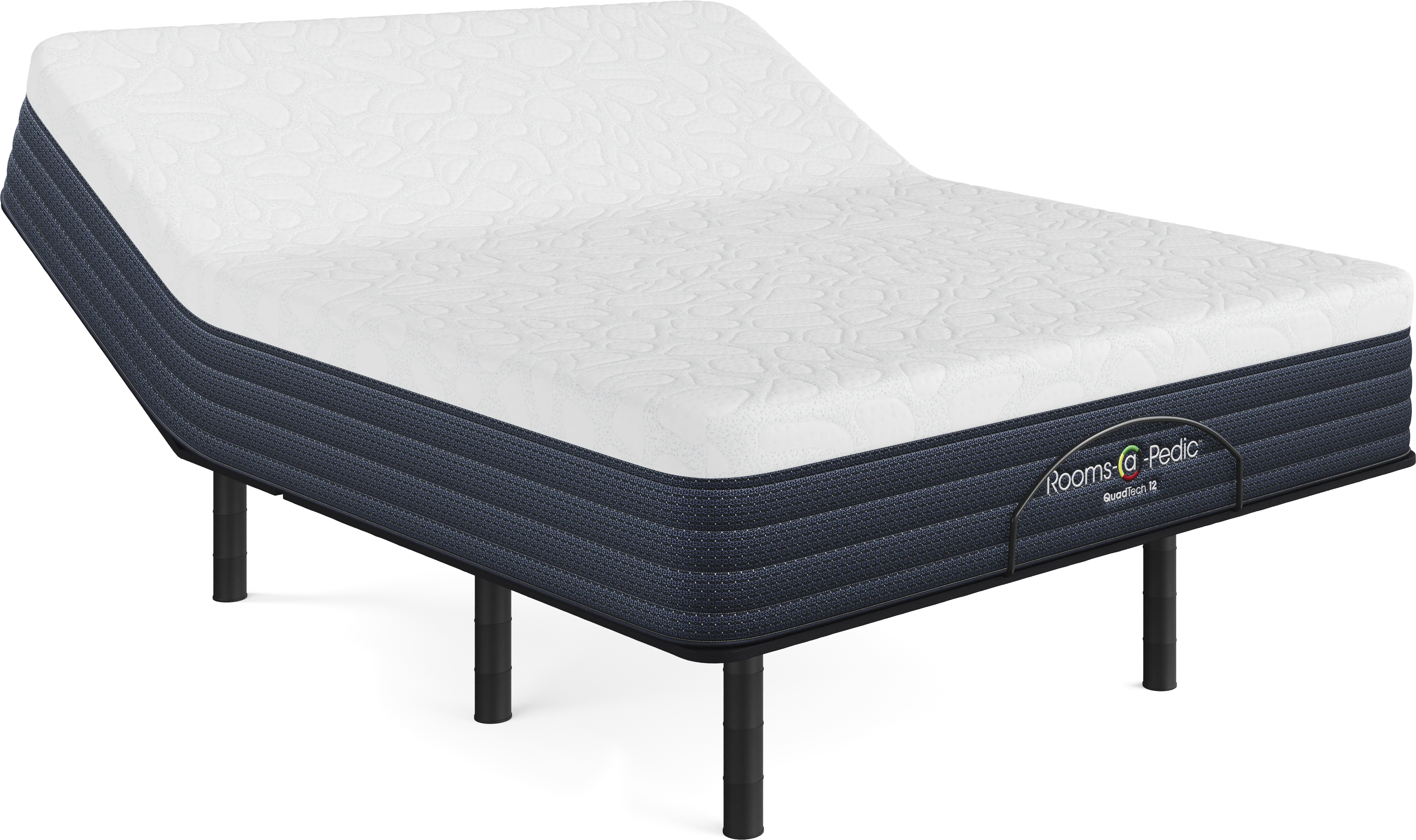 Rooms-a-Pedic QuadTech 12 Queen Mattress with Head Up Only Base - Thumbnail - Image 1