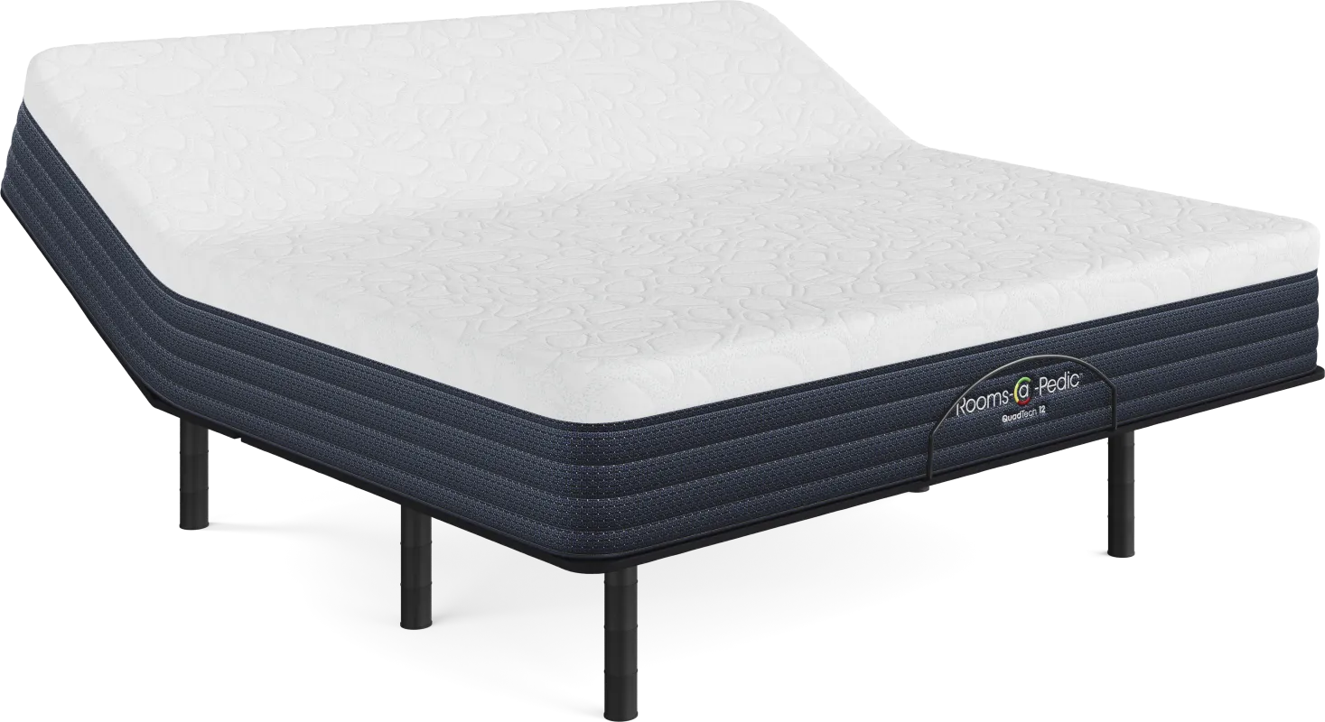Rooms-a-Pedic QuadTech 12 King Mattress with Head Up Only Base