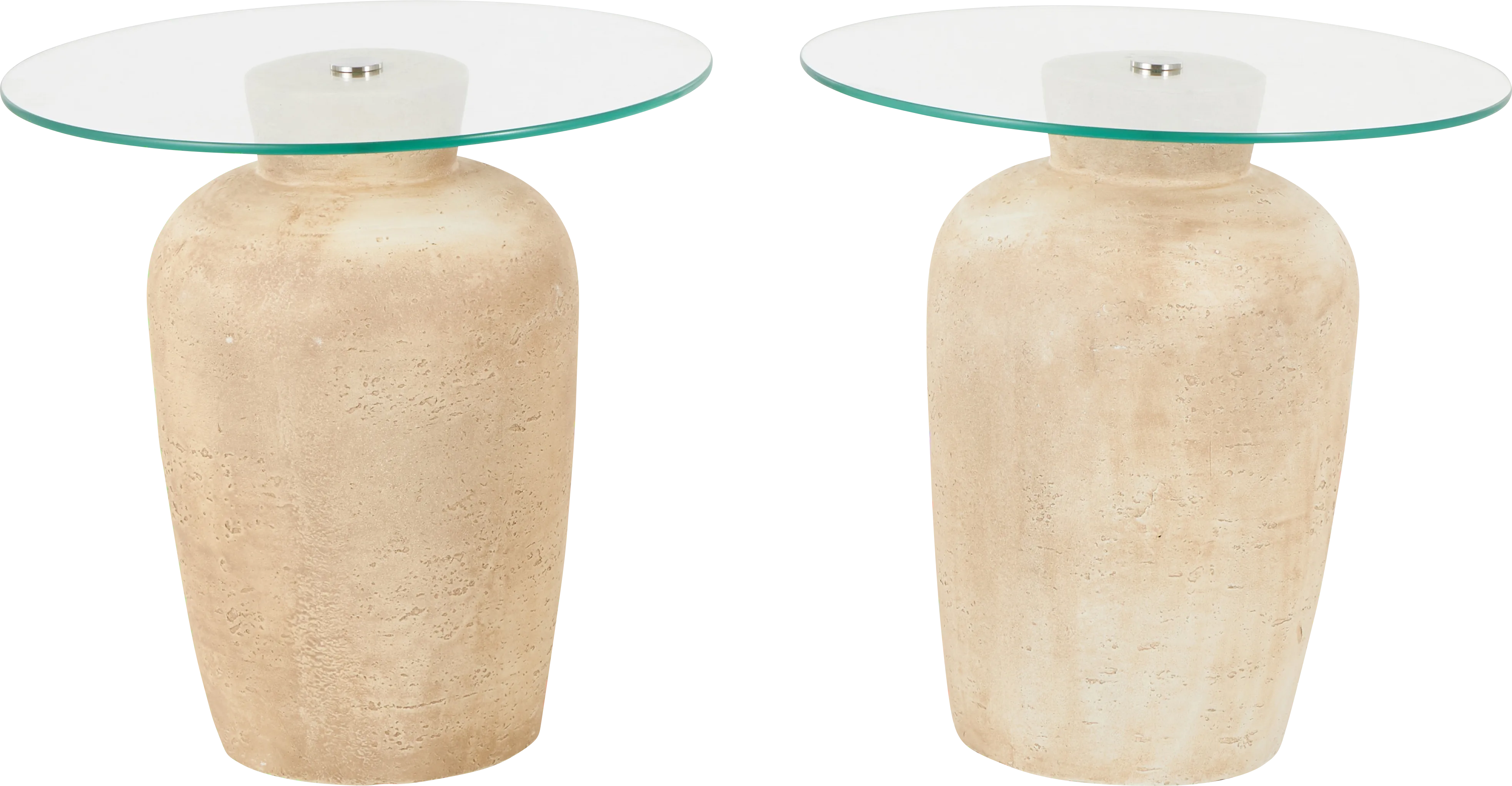 Ehodo Beige Accent Tables, Set of 2 - Thumbnail - Image 1