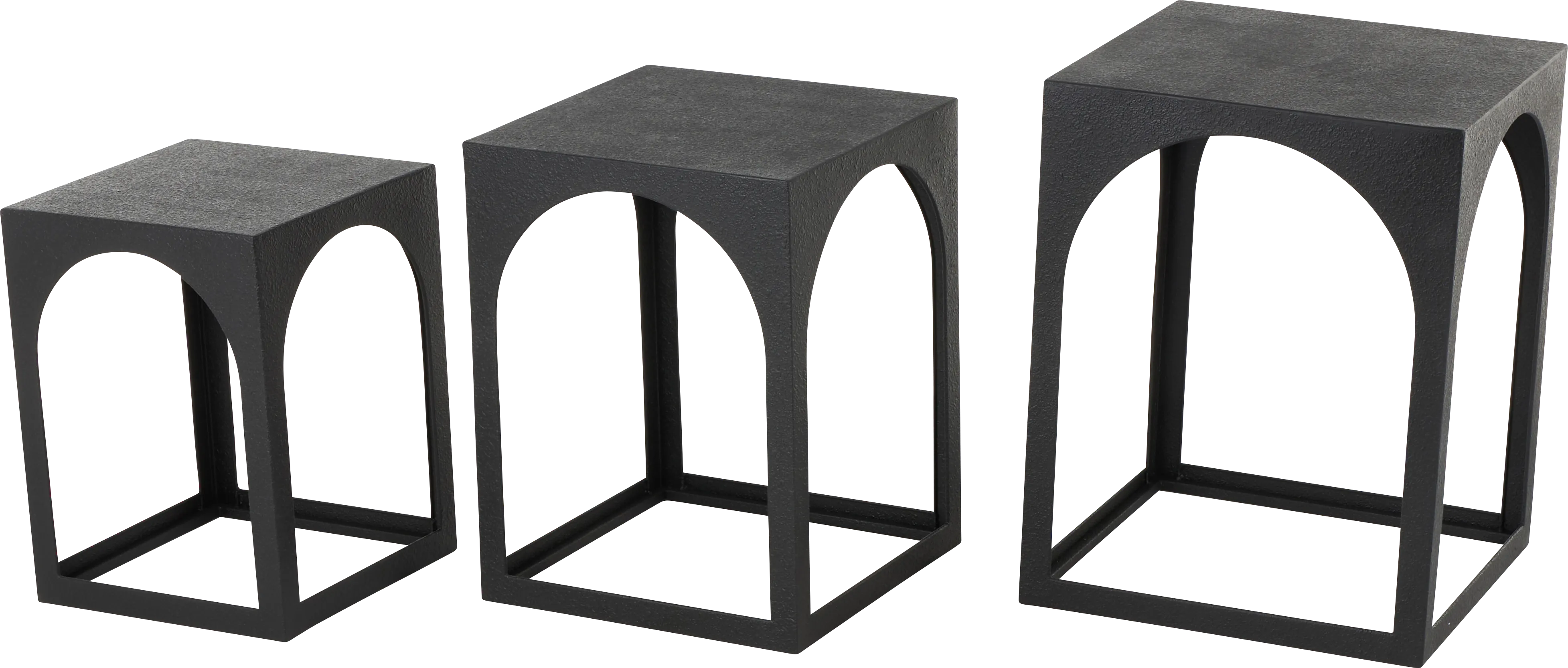 Omru Black Nesting Tables, Set of 3 - Thumbnail - Image 1