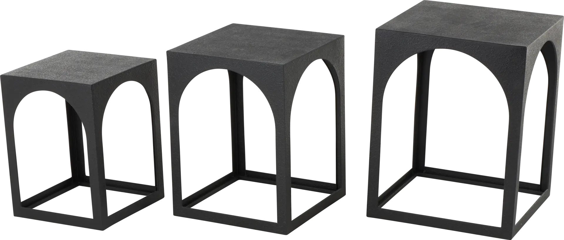 Omru Black Nesting Tables, Set of 3