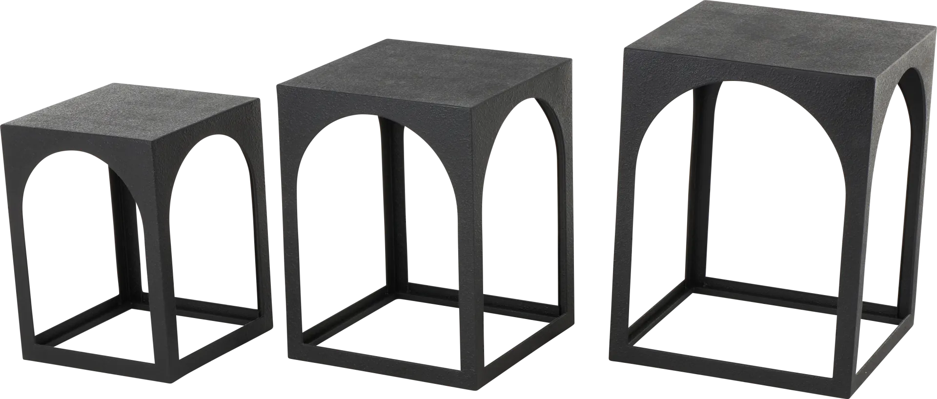 Omru Black Nesting Tables, Set of 3 - Image 1