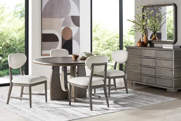 Moreno Brown 5 Pc Round Dining Room