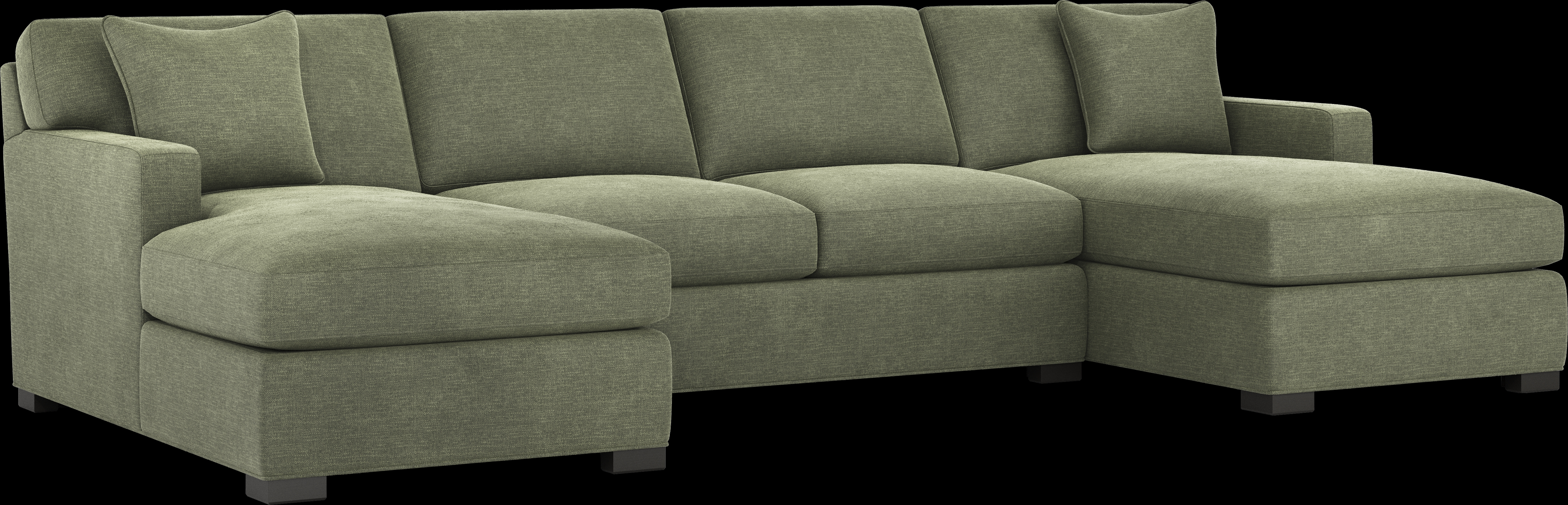 Harmonie Avocado 3 Pc Gel Foam Sleeper Sectional - Thumbnail - Image 1