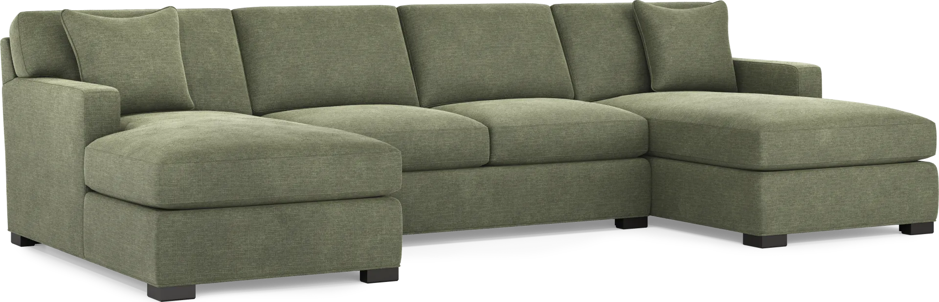 Harmonie Avocado 3 Pc Gel Foam Sleeper Sectional - Image 2