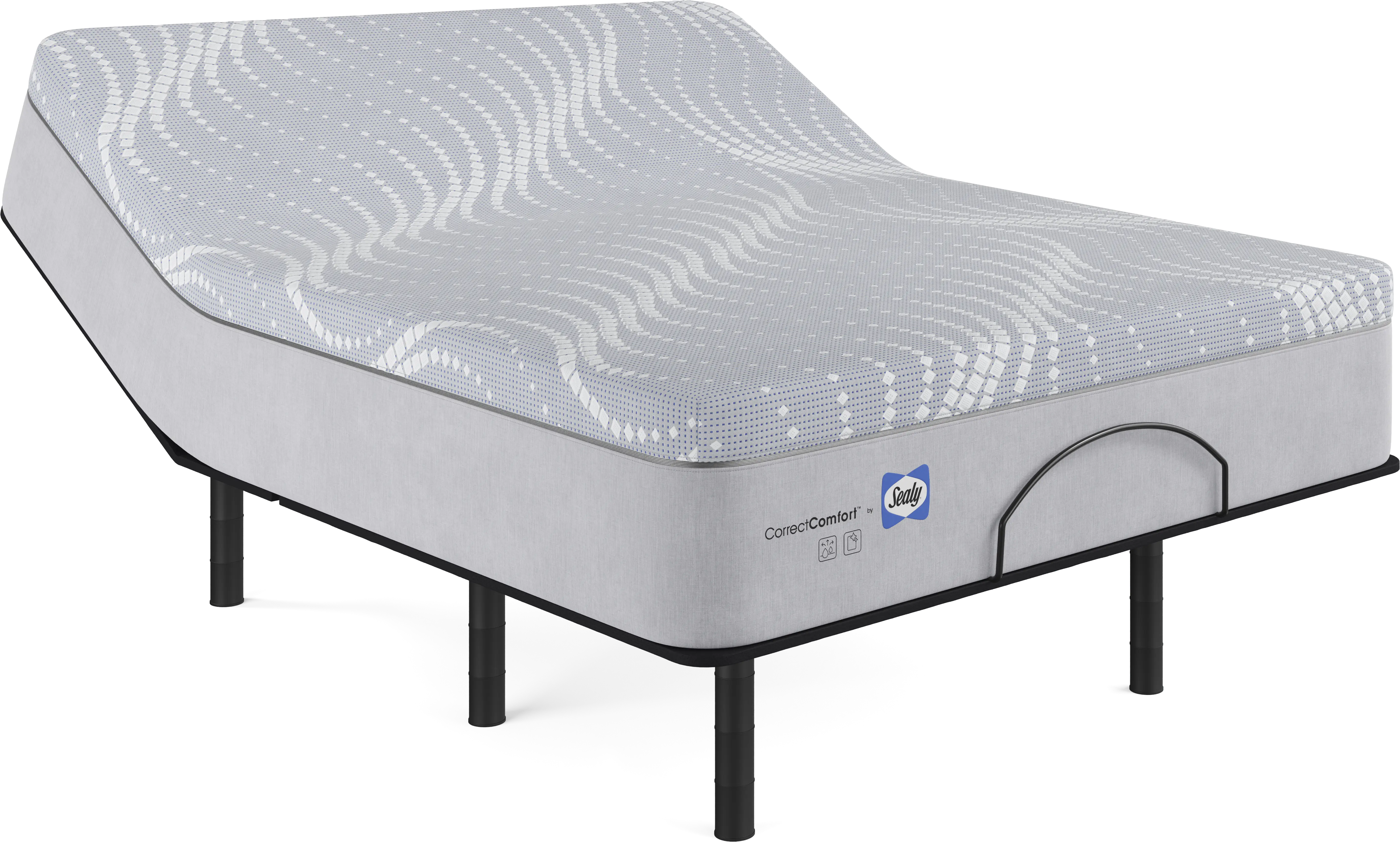 Sealy Correct Comfort Bradford Hill Queen Mattress with Head Up Only Base - Thumbnail - Image 1