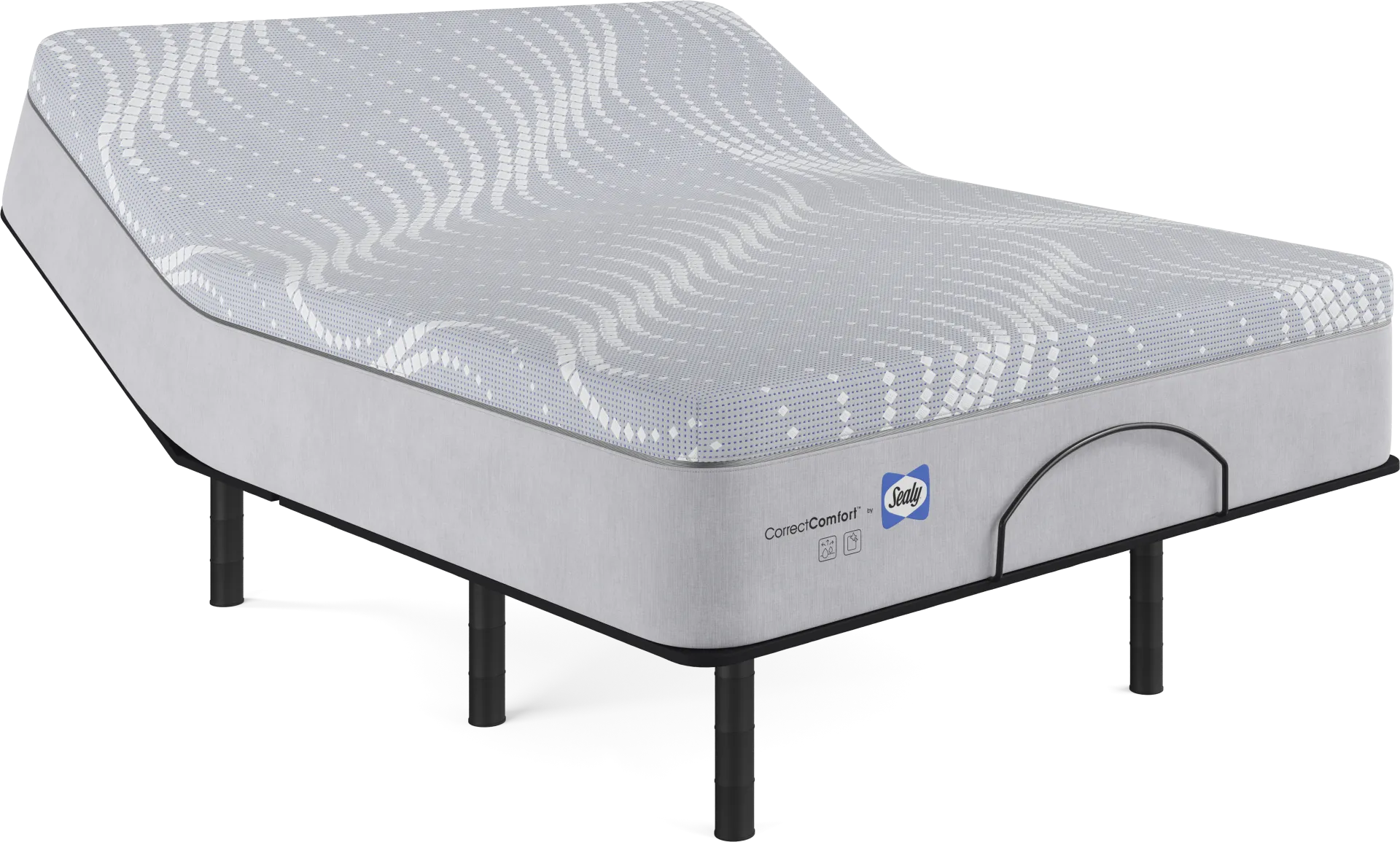 Sealy Correct Comfort Bradford Hill Queen Mattress with Head Up Only Base - Image 1