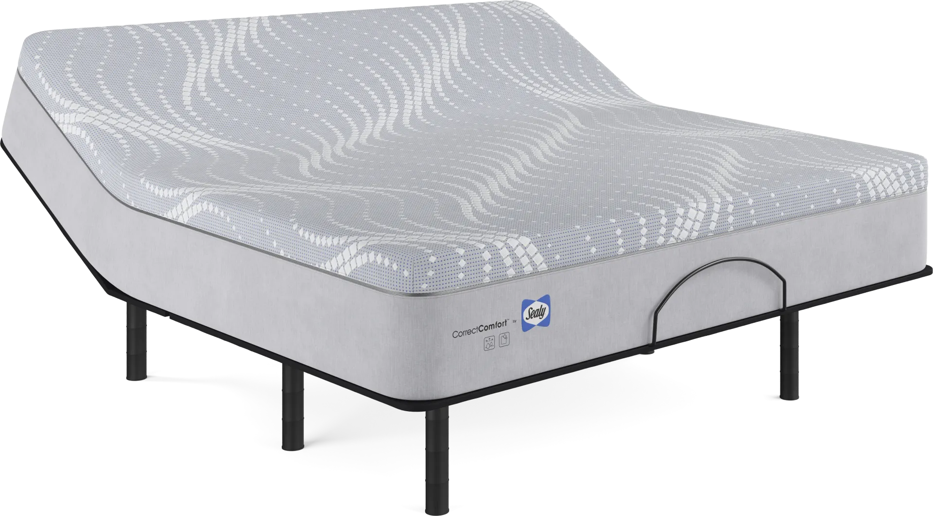 Sealy Correct Comfort Bradford Hill King Mattress with Head Up Only Base - Image 1
