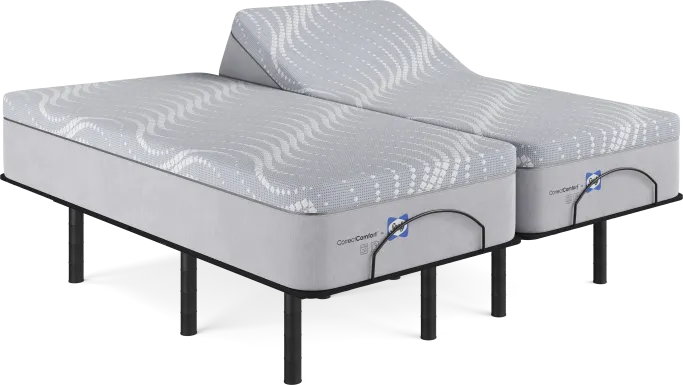 Sealy Correct Comfort Bradford Hill Split King Mattress with Head Up Only Base