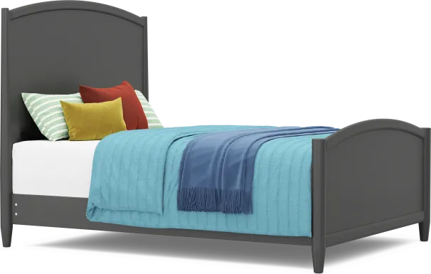 Kids Modern Colors Iron Ore Queen Panel Bed