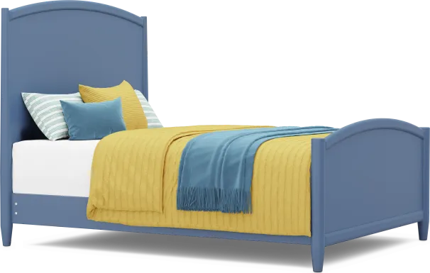 Kids Modern Colors Slate Blue Queen Panel Bed