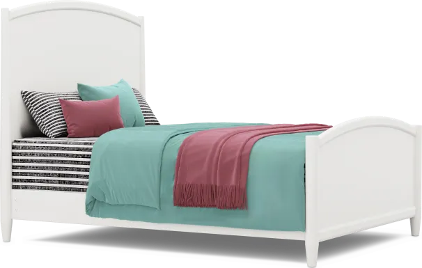 Kids Modern Colors White Queen Panel Bed