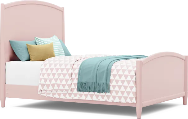 Kids Modern Colors Pink Queen Panel Bed