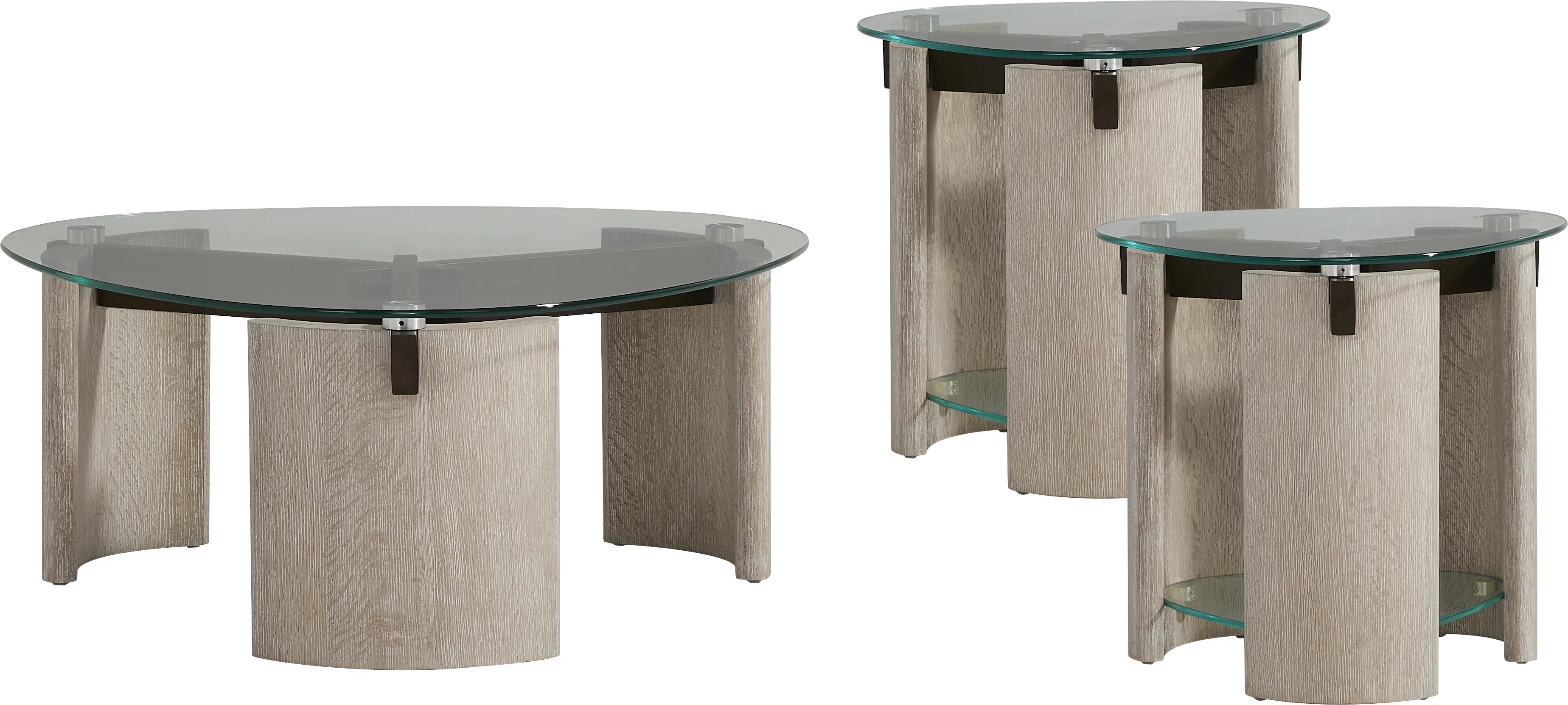 Giannis Brown 3 Pc Table Set - Thumbnail - Image 1