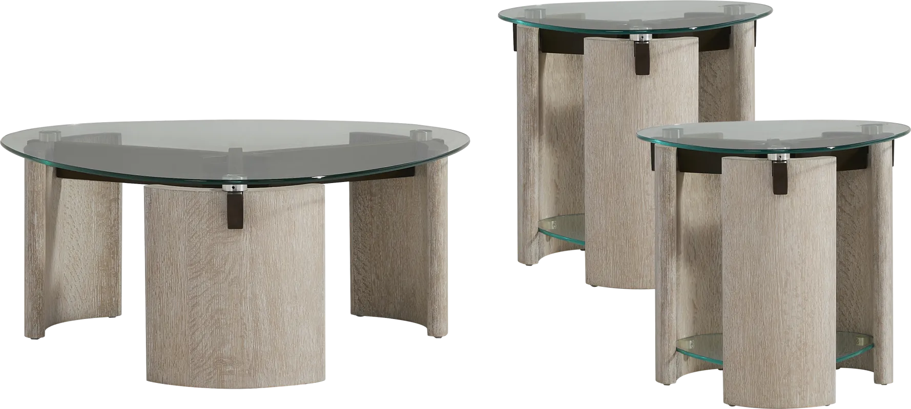 Giannis Brown 3 Pc Table Set