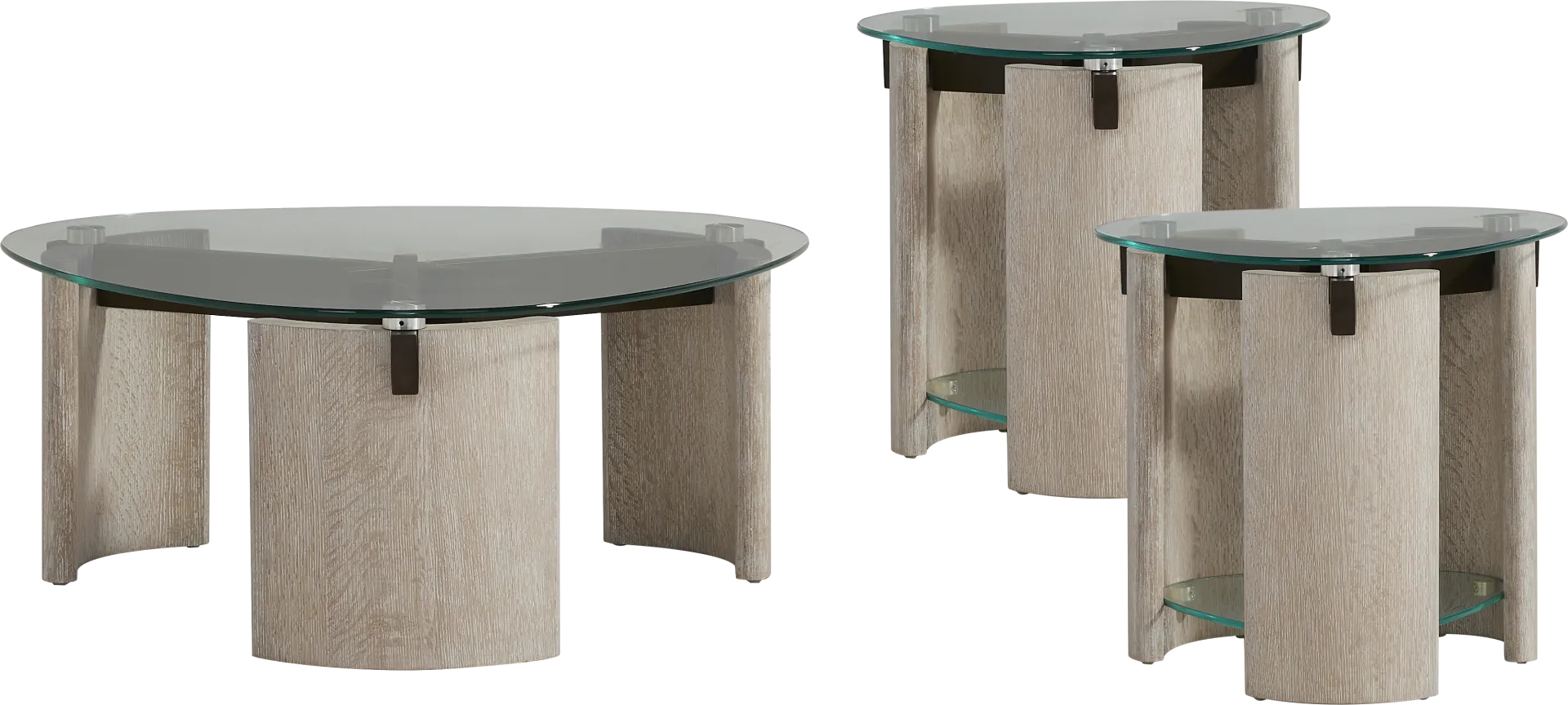 Giannis Brown 3 Pc Table Set - Image 1