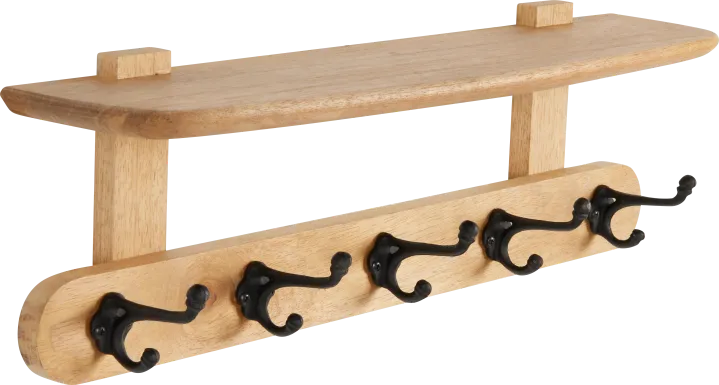 Dezza Brown Coat Hook with Shelf