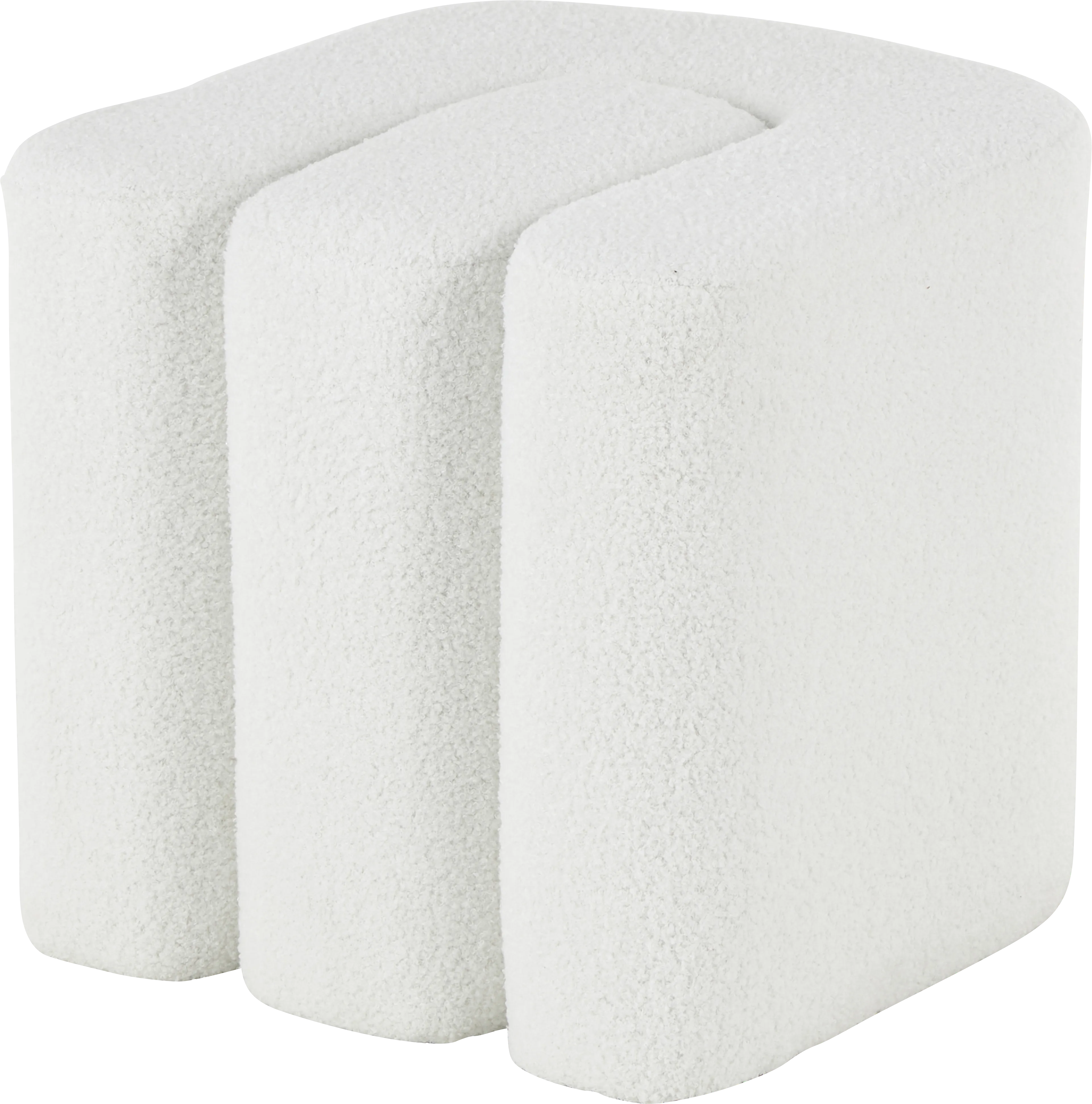 Lormi White Ottoman - Thumbnail - Image 1