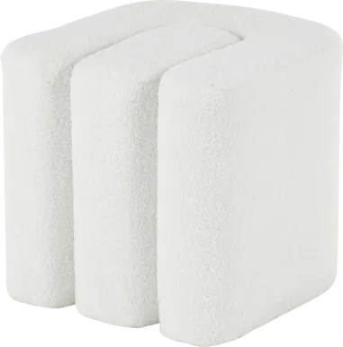 Lormi White Ottoman
